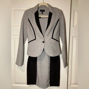 BCX Gray and Black Mini Dress